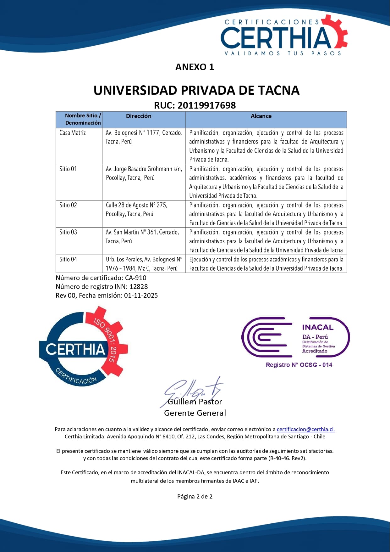 CERTHIA - ISO 9001:2015