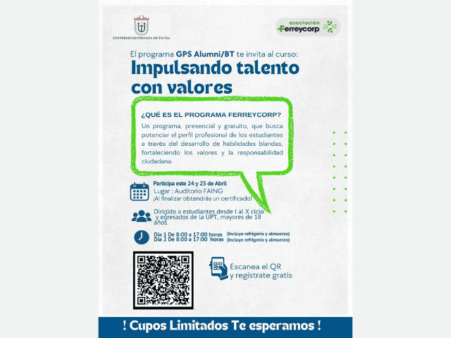 CURSO: IMPULSANDO TALENTO CON VALORES