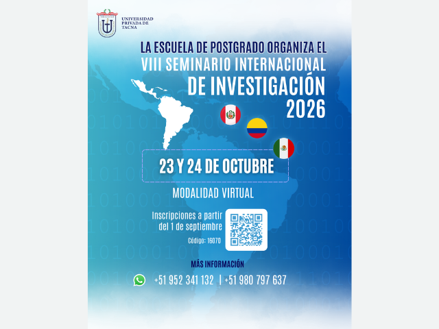 VIII SEMINARIO  INTERNACIONAL DE INVESTIGACIÓN 2026